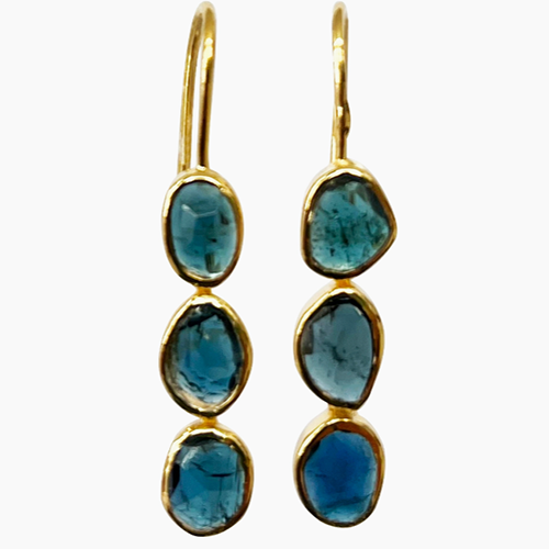 Boucles d'oreilles en pierre de tourmaline Sophie Deschamps