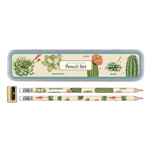 Cavallini Pencil Set Cacti & Succulents