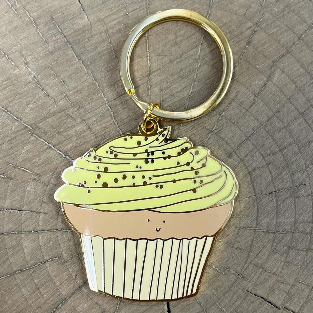 Lemon Cupcake Keychain