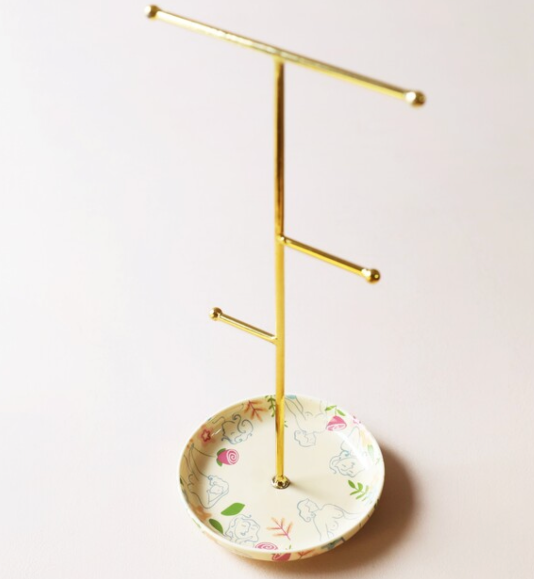 Floral Figures Jewelry Stand