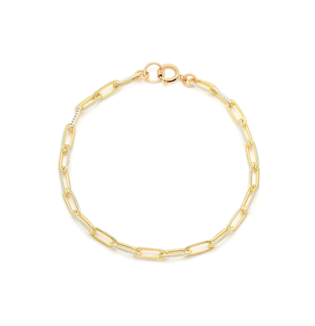 Bracelet en papier clip découpé en diamant Leah Alexandra