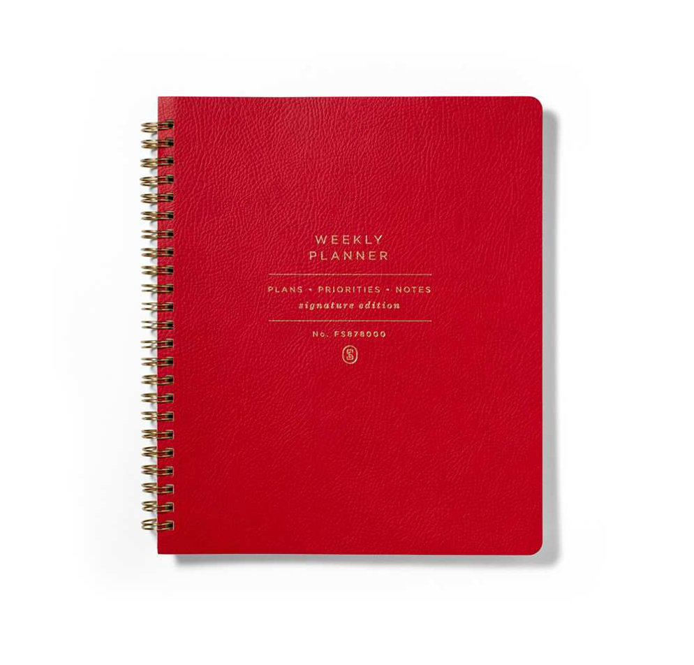 Fringe Studio - Organisateur hebdomadaire - Rouge tomate