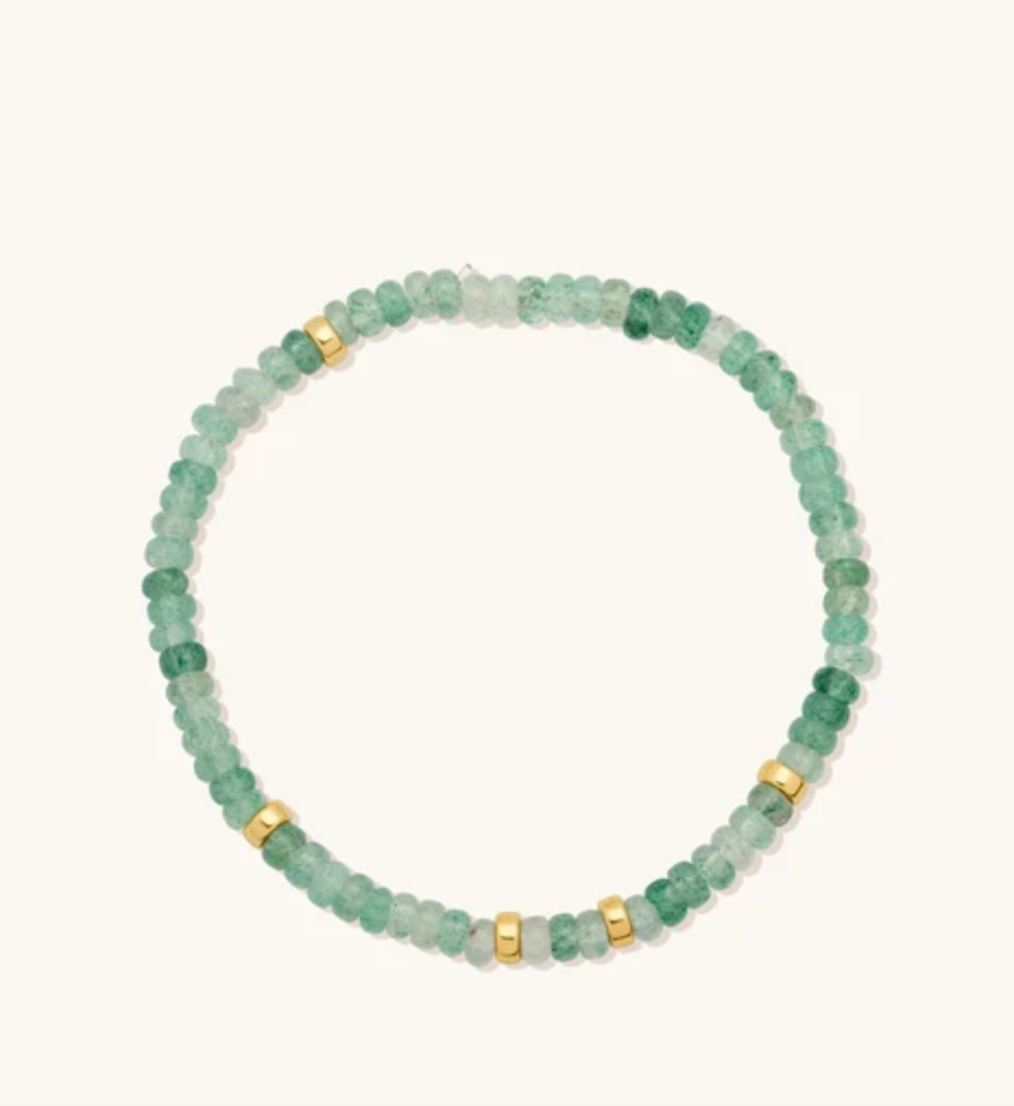 Bracelet en pierres précieuses émeraude et jade Leah Alexandra