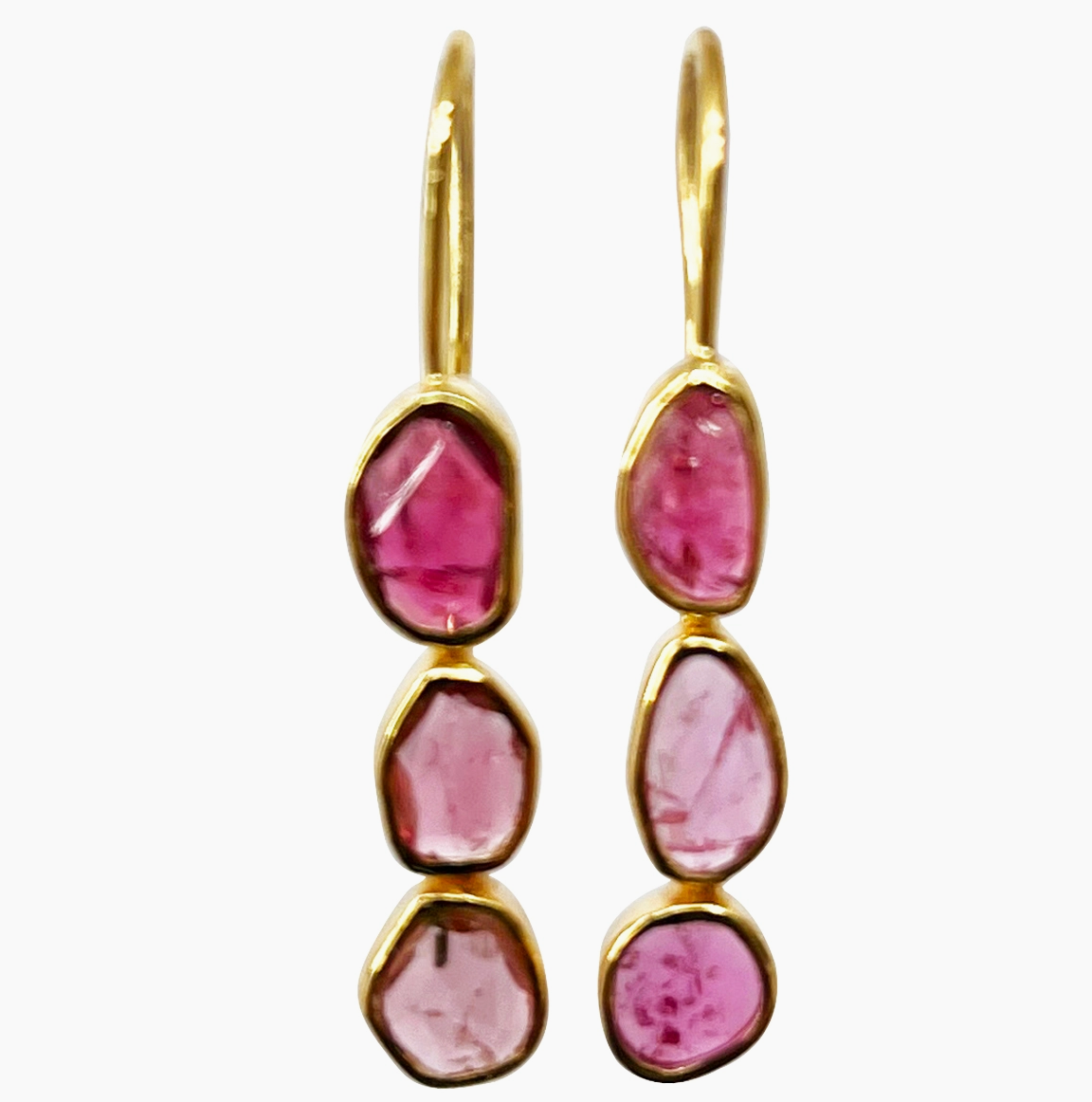Boucles d'oreilles en pierre de tourmaline Sophie Deschamps