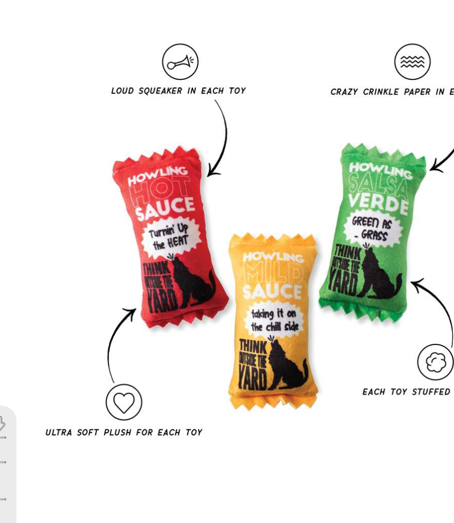 Ensemble de jouets pour chien Fringe Studio/3 Howling Hot