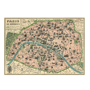 Cavallini Paris Map Wrap