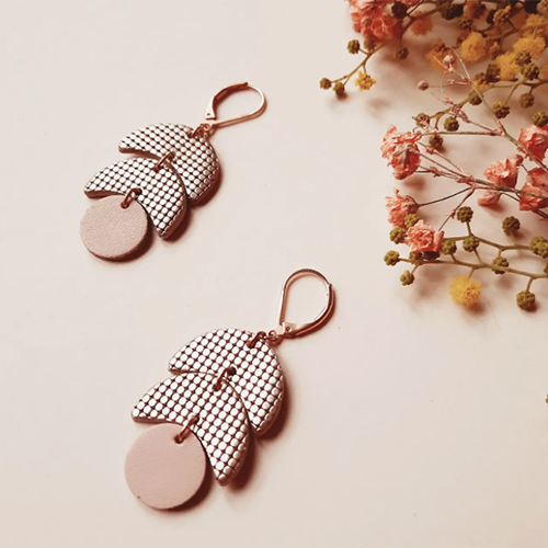 Boucles d'oreilles Calder Rose