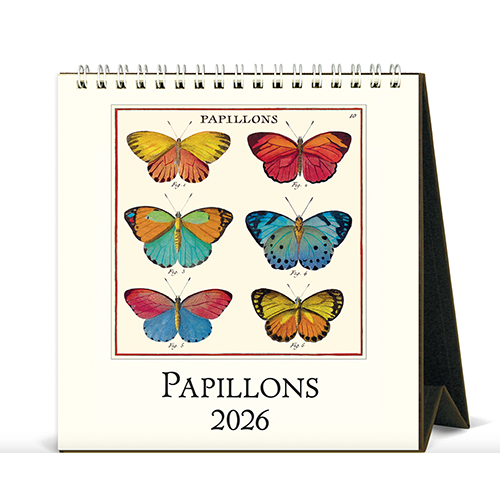 Cavallini 2026 Desk Calendar Papillons