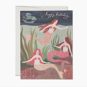 Mermaids Birthday Card