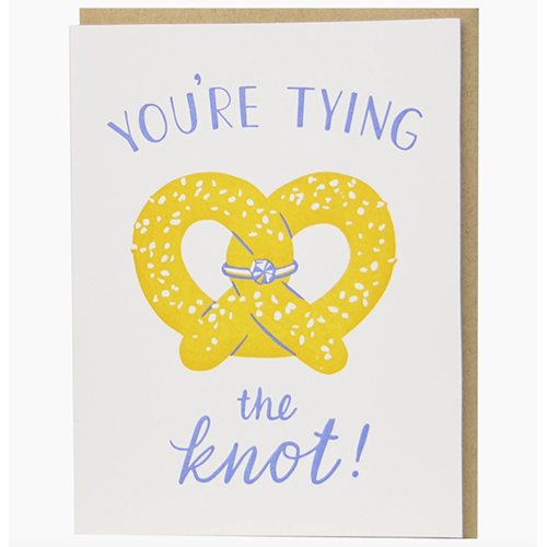 Pretzel Engagement Card