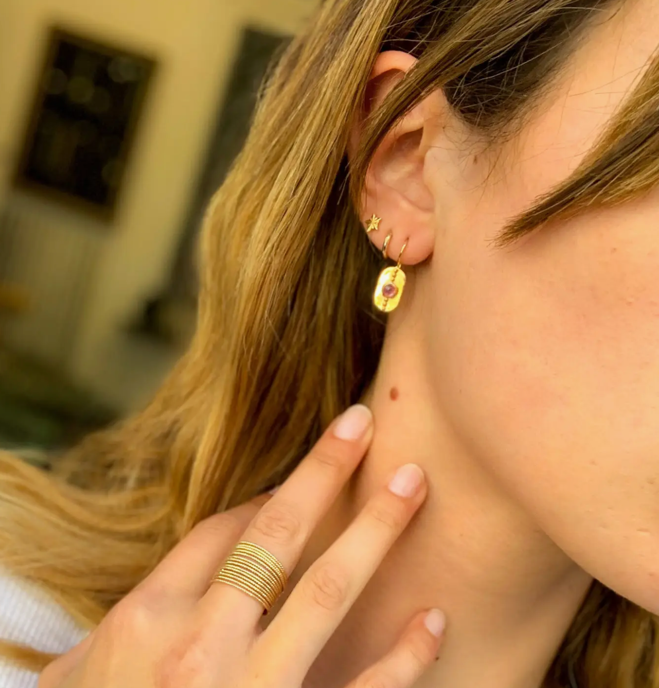 Boucles d'oreilles en tourmaline de luxe