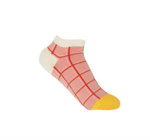 Peper Harow Grid Trainer Socks Pink