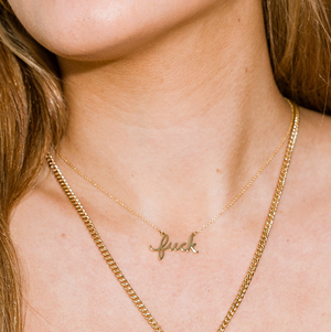 Larissa Loden F**k Script Necklace