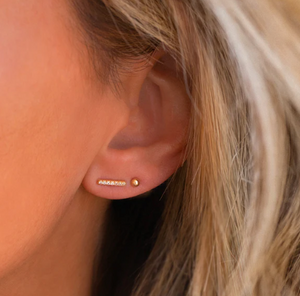 Leah Alexandra Pave Bar Studs