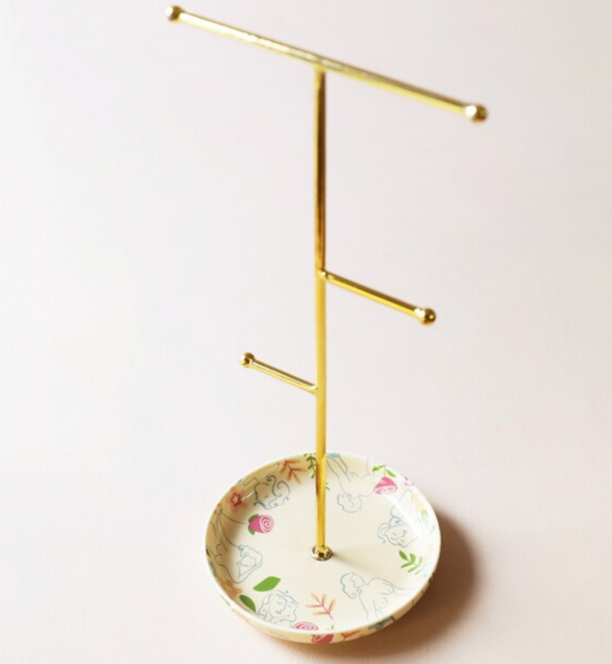 Floral Figures Jewelry Stand