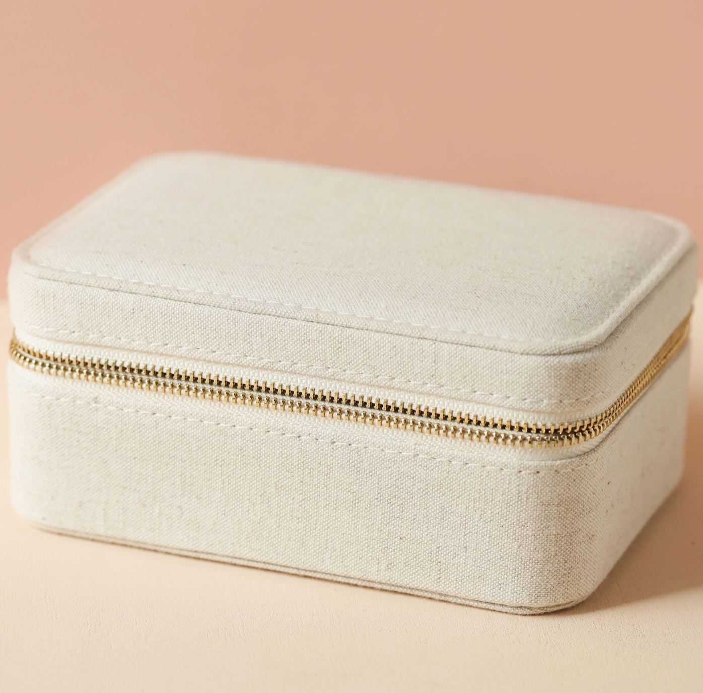 Natural Linen Jewelry Case