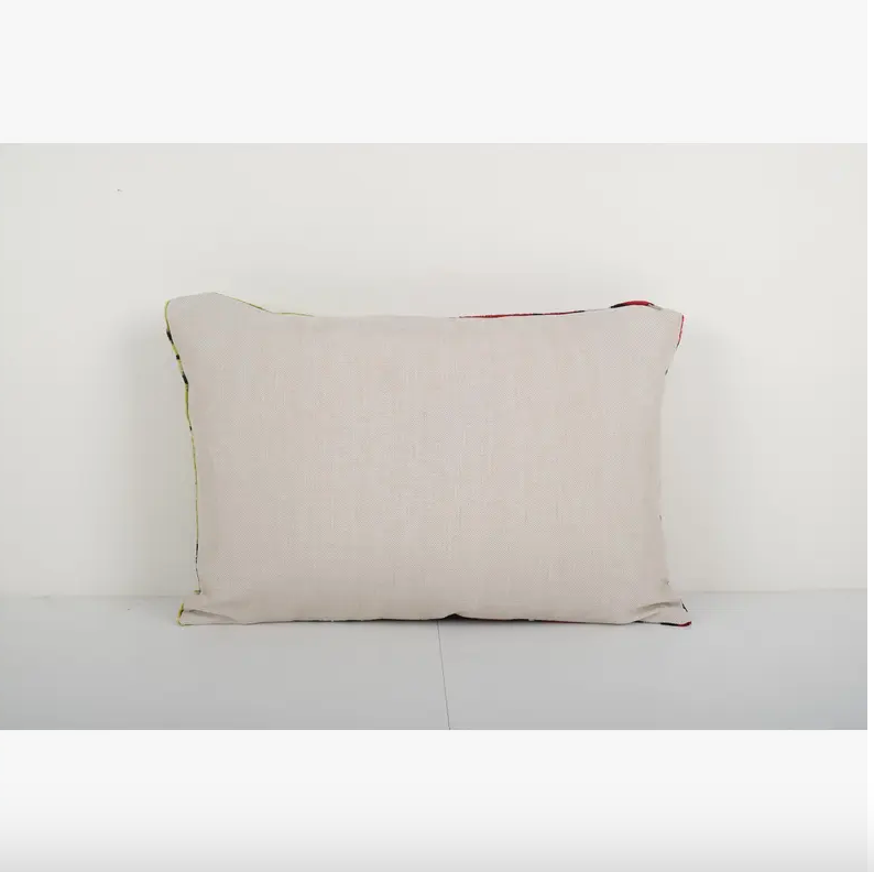 Coussin en soie patchwork Ikat Eye