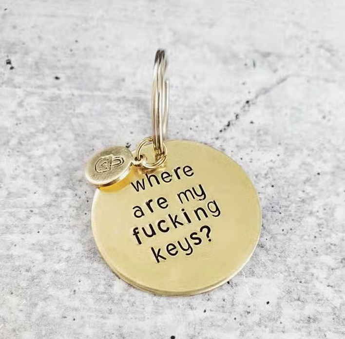 Where Are My F**king Keys Keychain