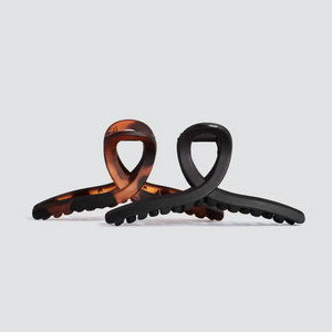 Kitsch Large Loop Claw Clips 2 Pc Black & Tort