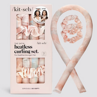 Kitsch Satin Heatless Curling Set Sunset Tie Dye