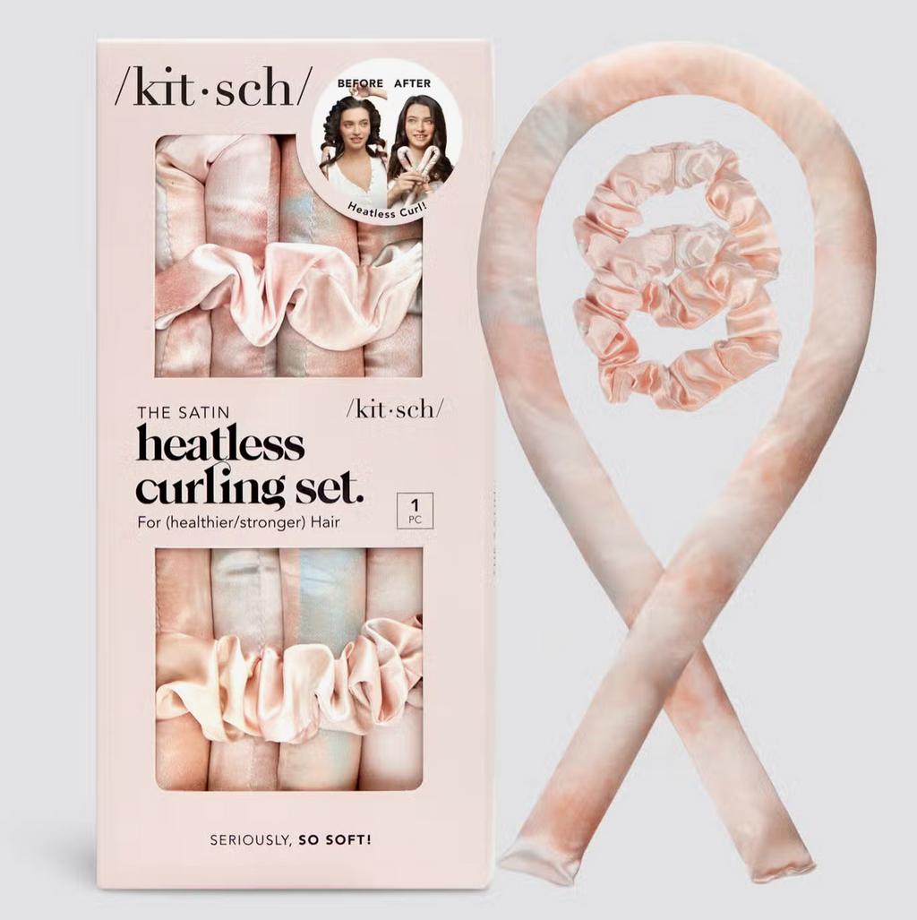 Kitsch Satin Heatless Curling Set Sunset Tie Dye