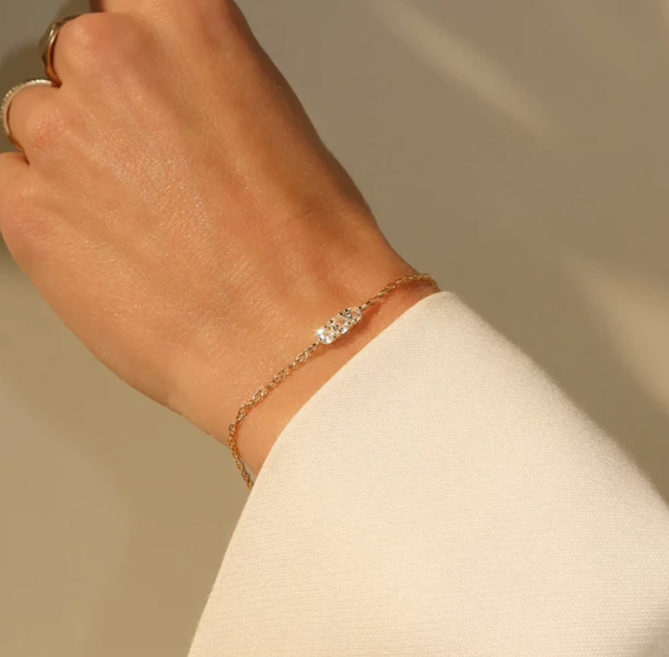 Leah Alexandra Circa Bracelet White Topaz