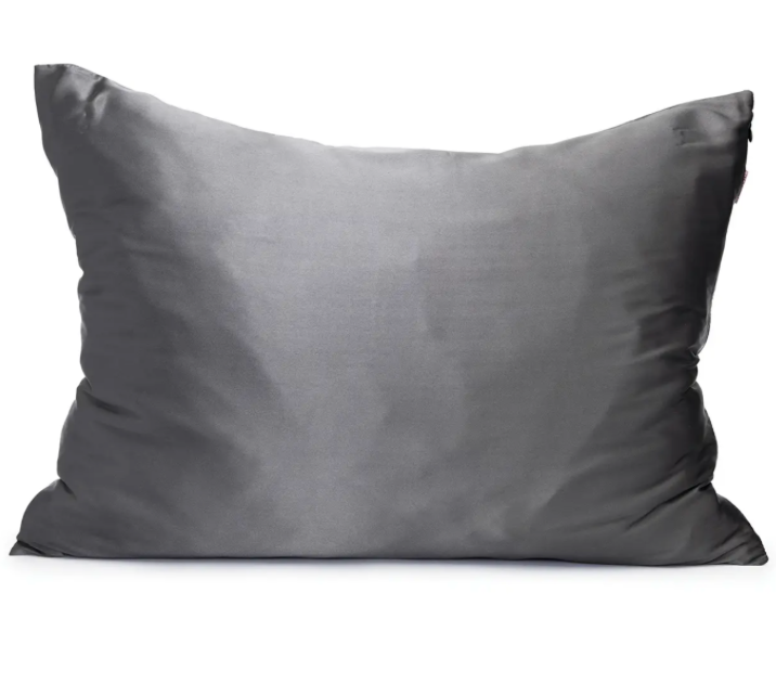 Taie d'oreiller en satin Kitsch bleu brume