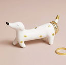 Ceramic Sausage Dog Ring Holder
