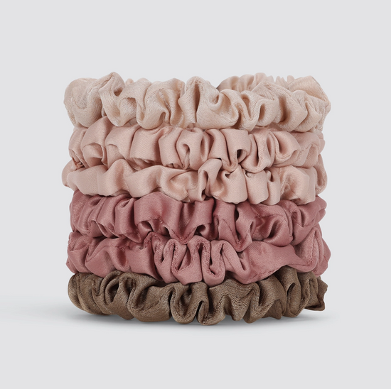Chouchous en satin ultra petits 6 pcs terracotta