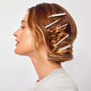 Kitsch Metal Rhinestone Assorted Bobby Pins 4 pc Gold