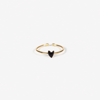 Titlee Grant Heart Ring Black