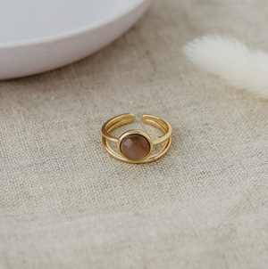Glee Sophia Ring Coffee Moonstone