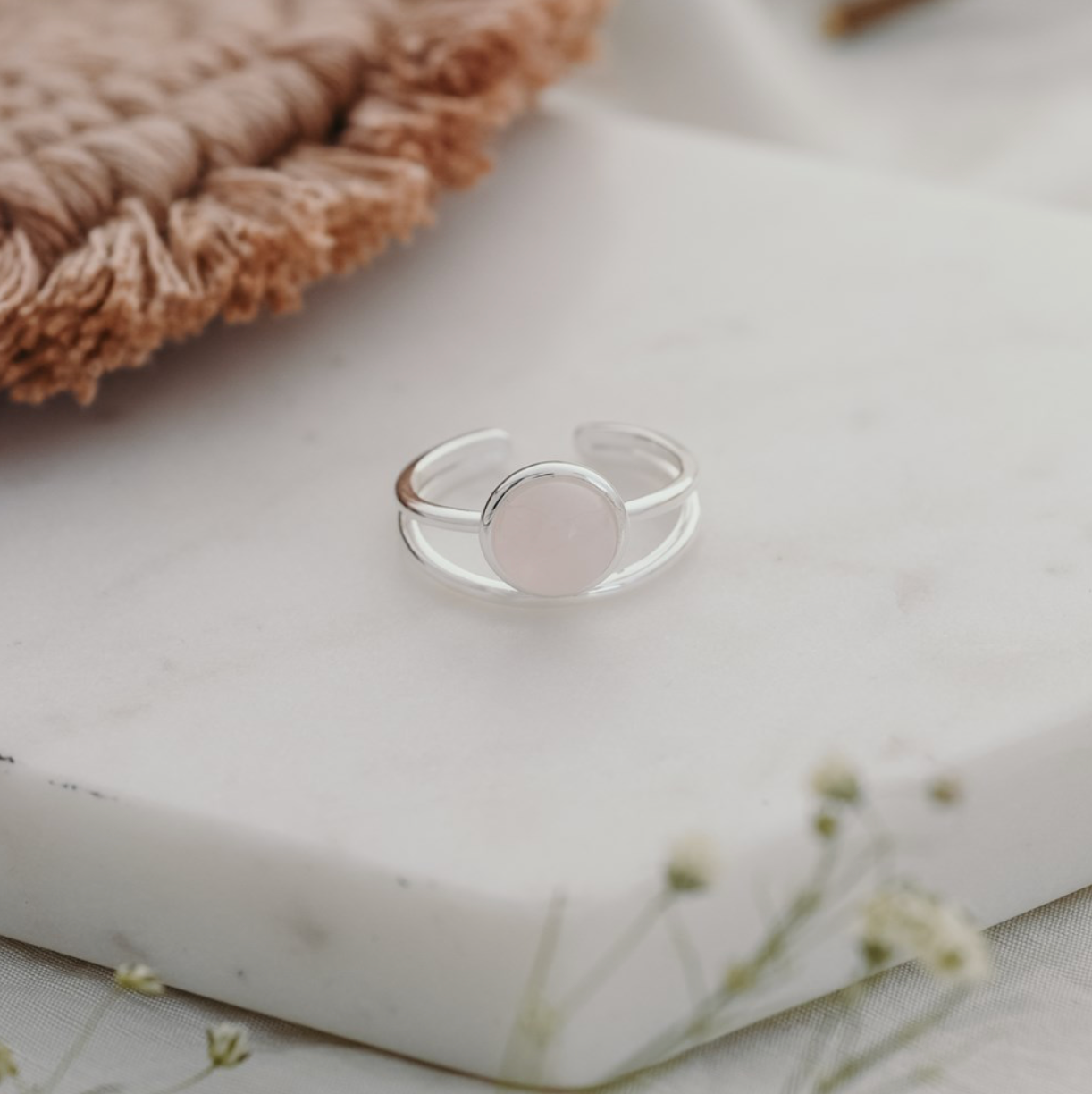 Bague Glee Sophia en Quartz Rose