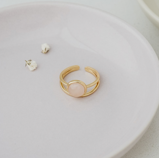 Bague Glee Sophia en Quartz Rose