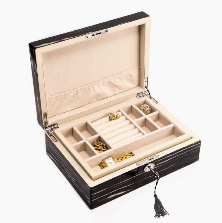 Lacquered  Ebony Jewelry Box