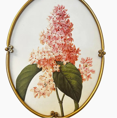 Iron Plaque Floral Painting