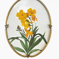 Iron Plaque Floral Painting