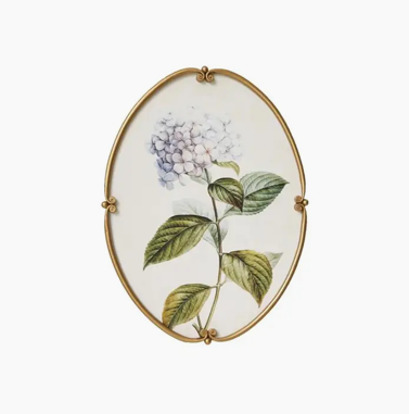 Iron Plaque Floral Painting