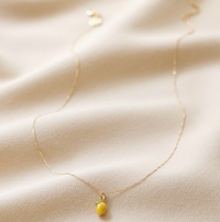 Pendentif en émail citron