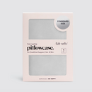Taie d'oreiller en satin Kitsch bleu brume