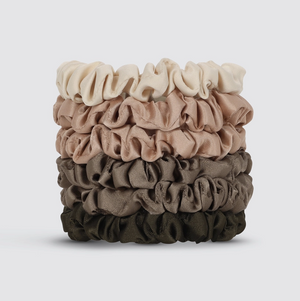 Kitsch Ultra Petite Satin Scrunchies 6 Pc Eucalyptus