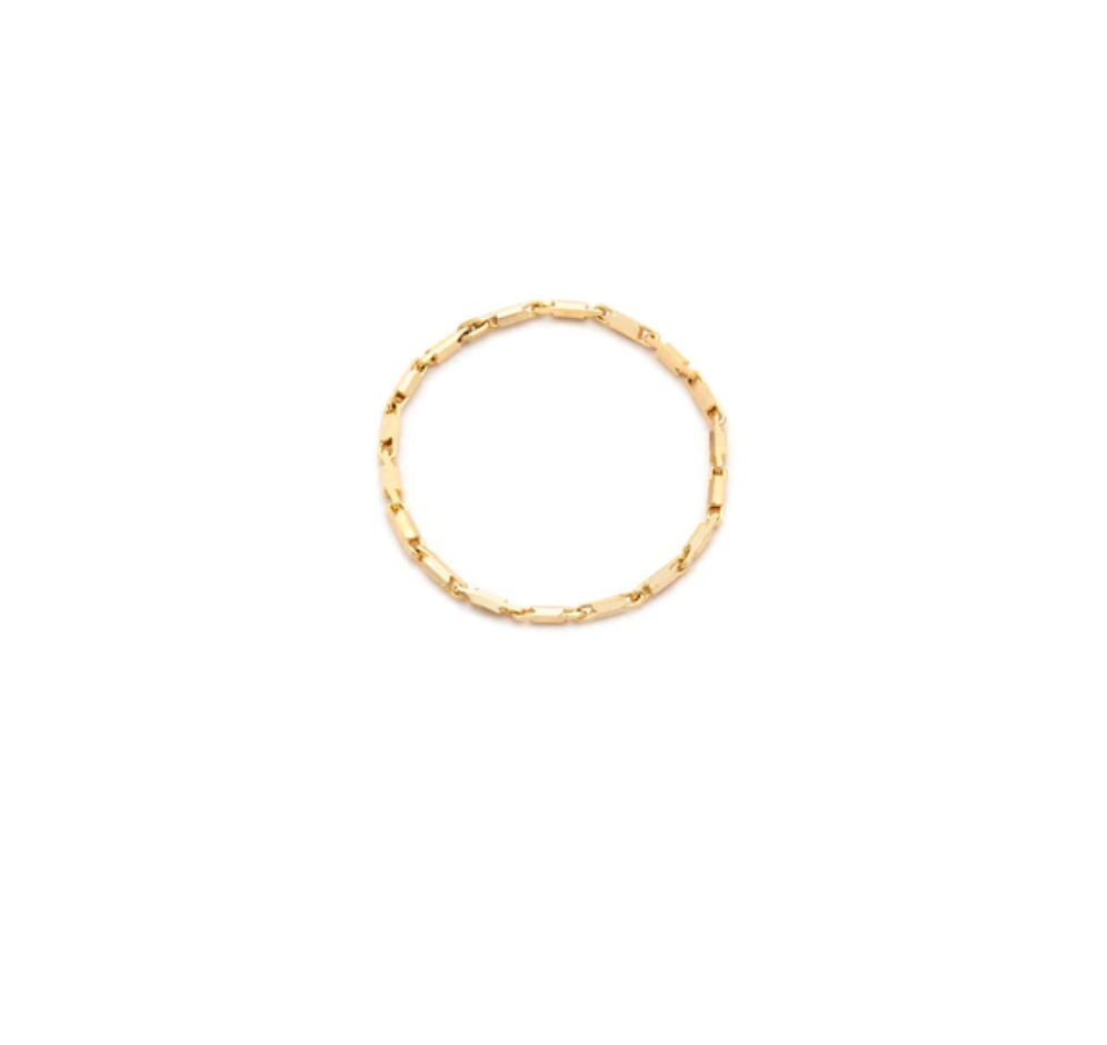Bague Chaîne Ligne Dorée Leah Alexandra