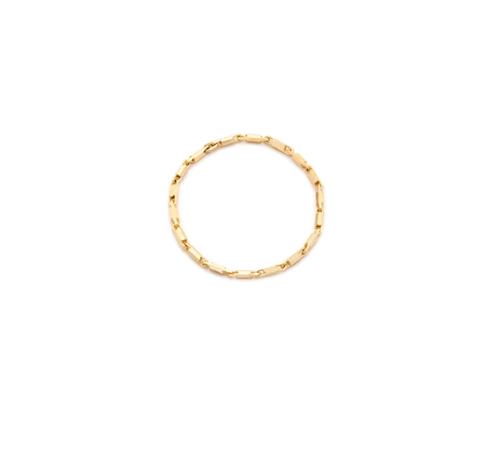 Leah Alexandra Golden Line Chain Ring
