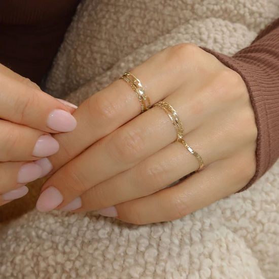 Leah Alexandra Cubano Chain Ring