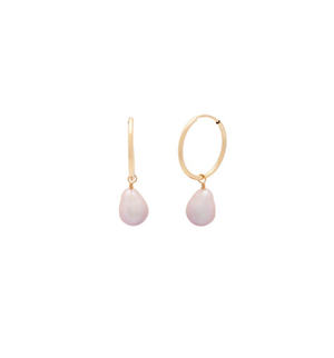 Leah Alexandra Pink Pearl Airlight Hoops