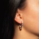 Leah Alexandra Twist Hoops Silver