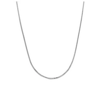 Collier en chaîne à maillons de boîte Leah Alexandra Argent