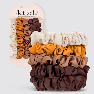 Kitsch Satin Petite Scrunchies Set/5 Sedona