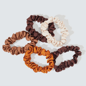 Kitsch Satin Petite Scrunchies Set/5 Sedona