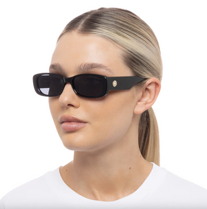Le Specs Unreal Shiny Black Sunglasses